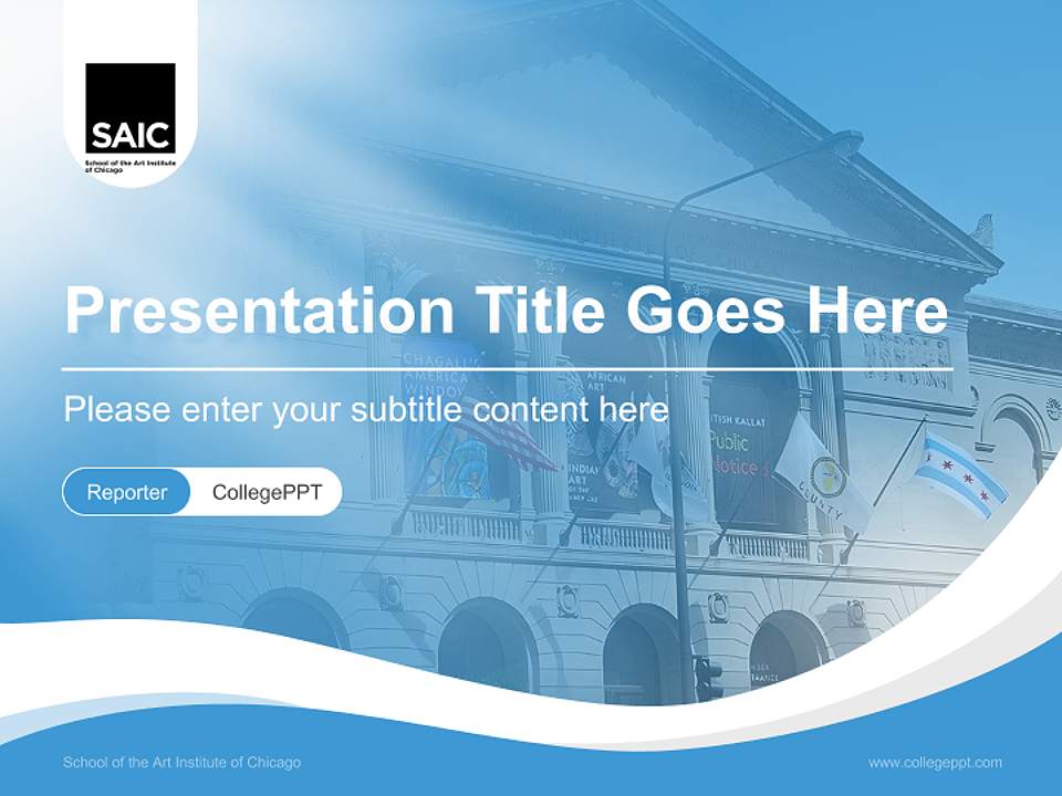 School of the Art Institute of Chicago Lecture Sharing and Networking Event PPT Template4:3 ratio PPT effect preview image4