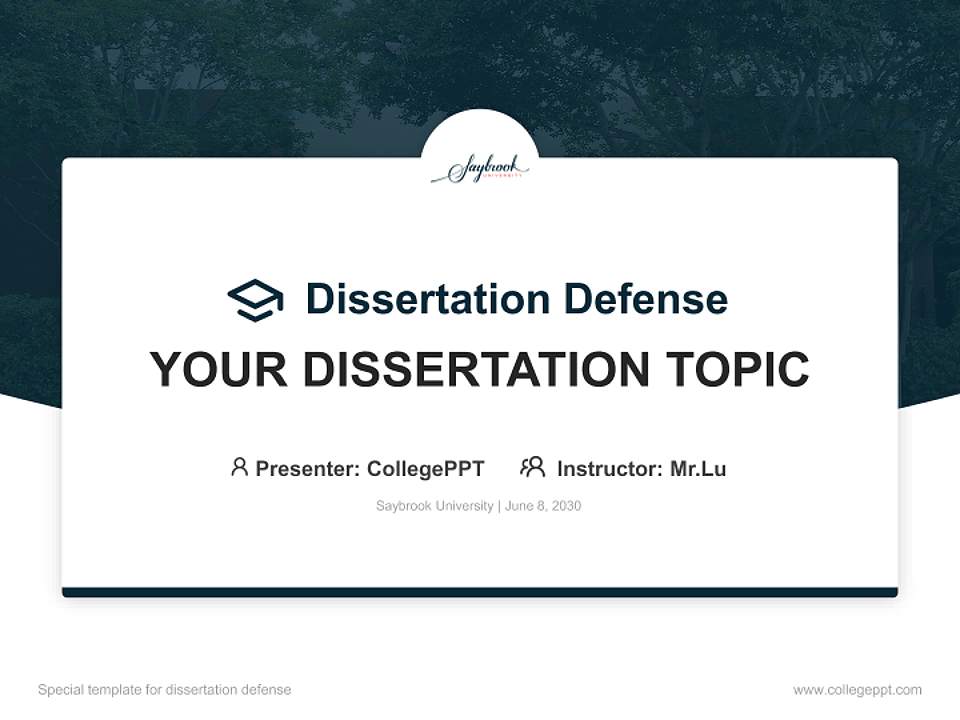 Saybrook University Graduation Thesis Defense PPT Template4:3 ratio PPT effect preview image7