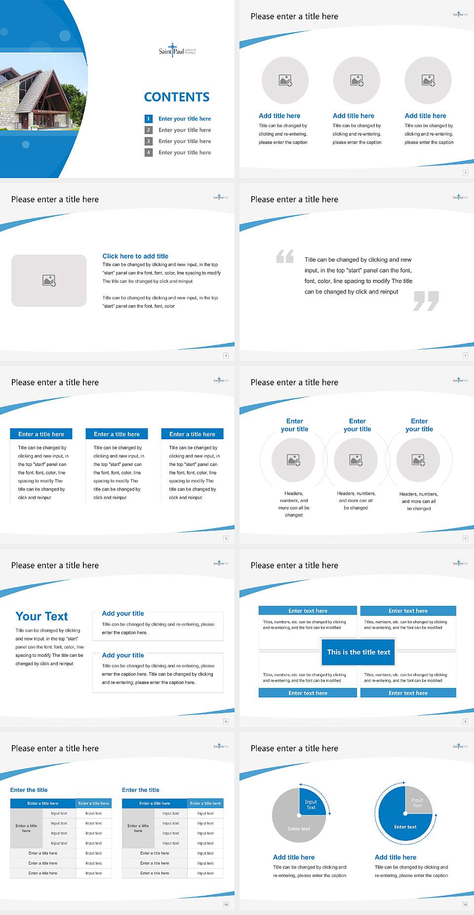 Saint Paul School of Theology Course/Courseware Creation PPT Template4:3 ratio PPT effect preview image2
