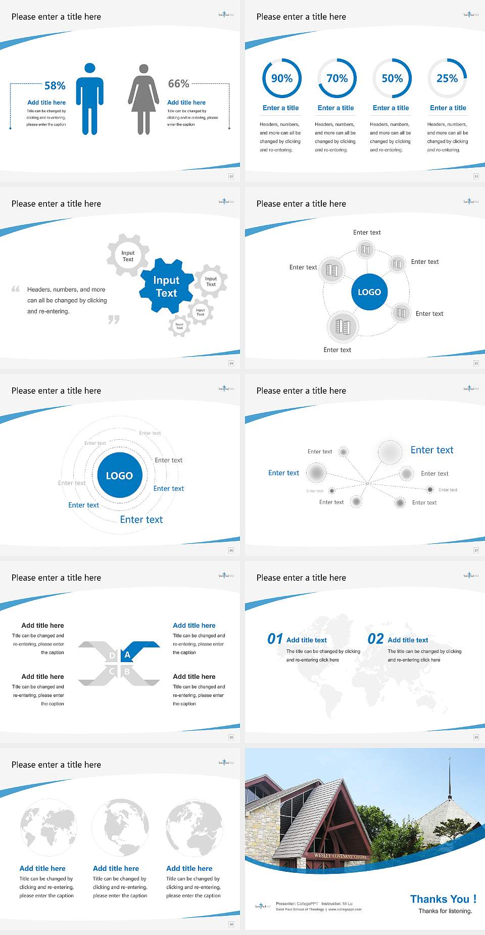 Saint Paul School of Theology Course/Courseware Creation PPT Template4:3 ratio PPT effect preview image4