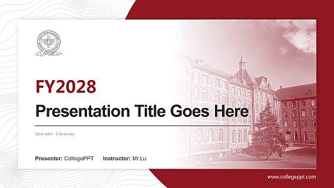 Saint John’S Seminary Academic Presentation/Research Findings Report PPT Template