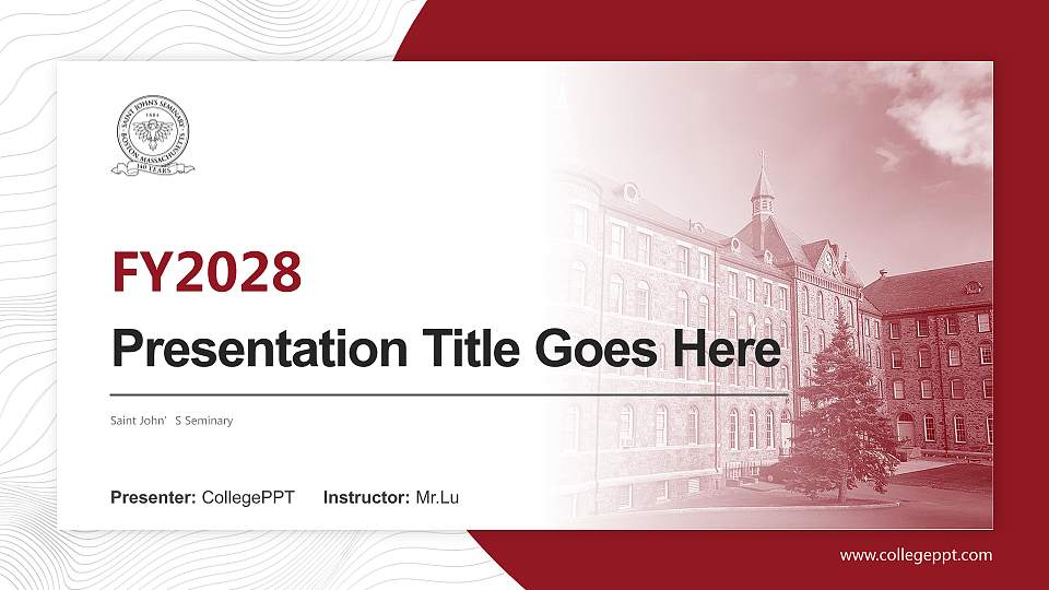 Saint John’S Seminary Academic Presentation/Research Findings Report PPT Template16:9 ratio PPT effect preview image1