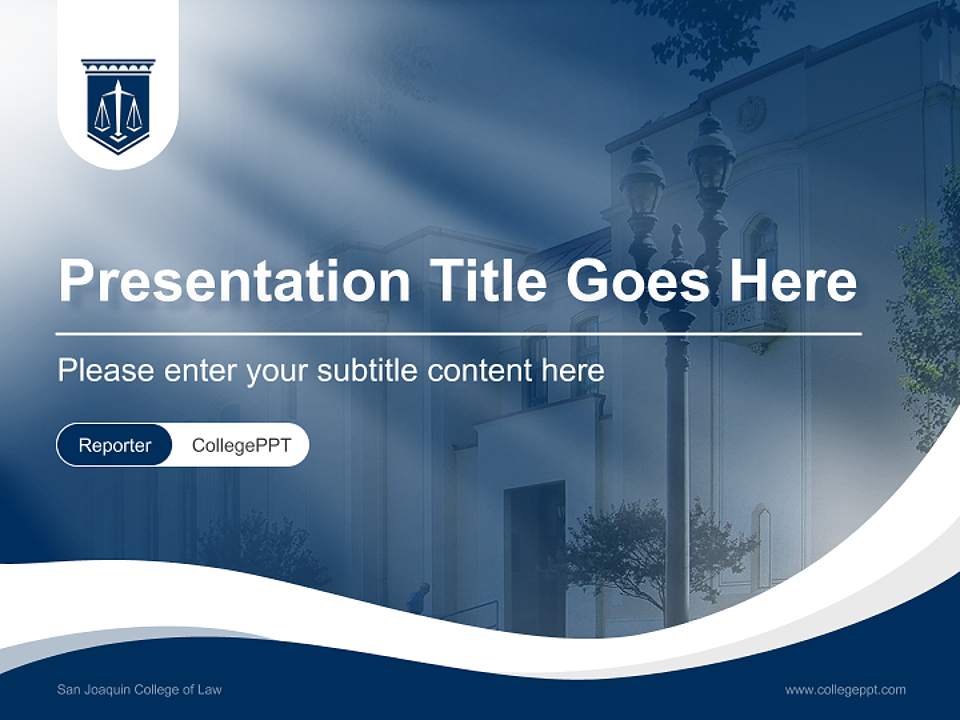 San Joaquin College of Law Lecture Sharing and Networking Event PPT Template4:3 ratio PPT effect preview image4