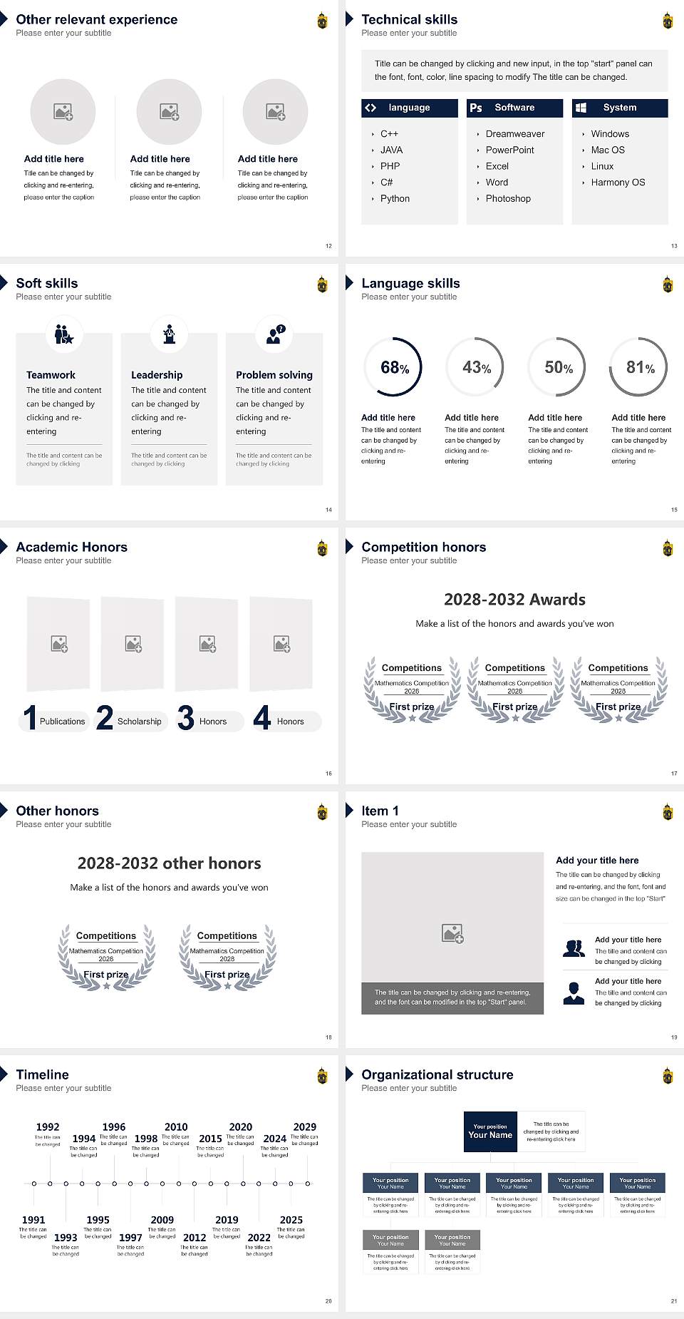 Shepherd University Resume PPT Template4:3 ratio PPT effect preview image3