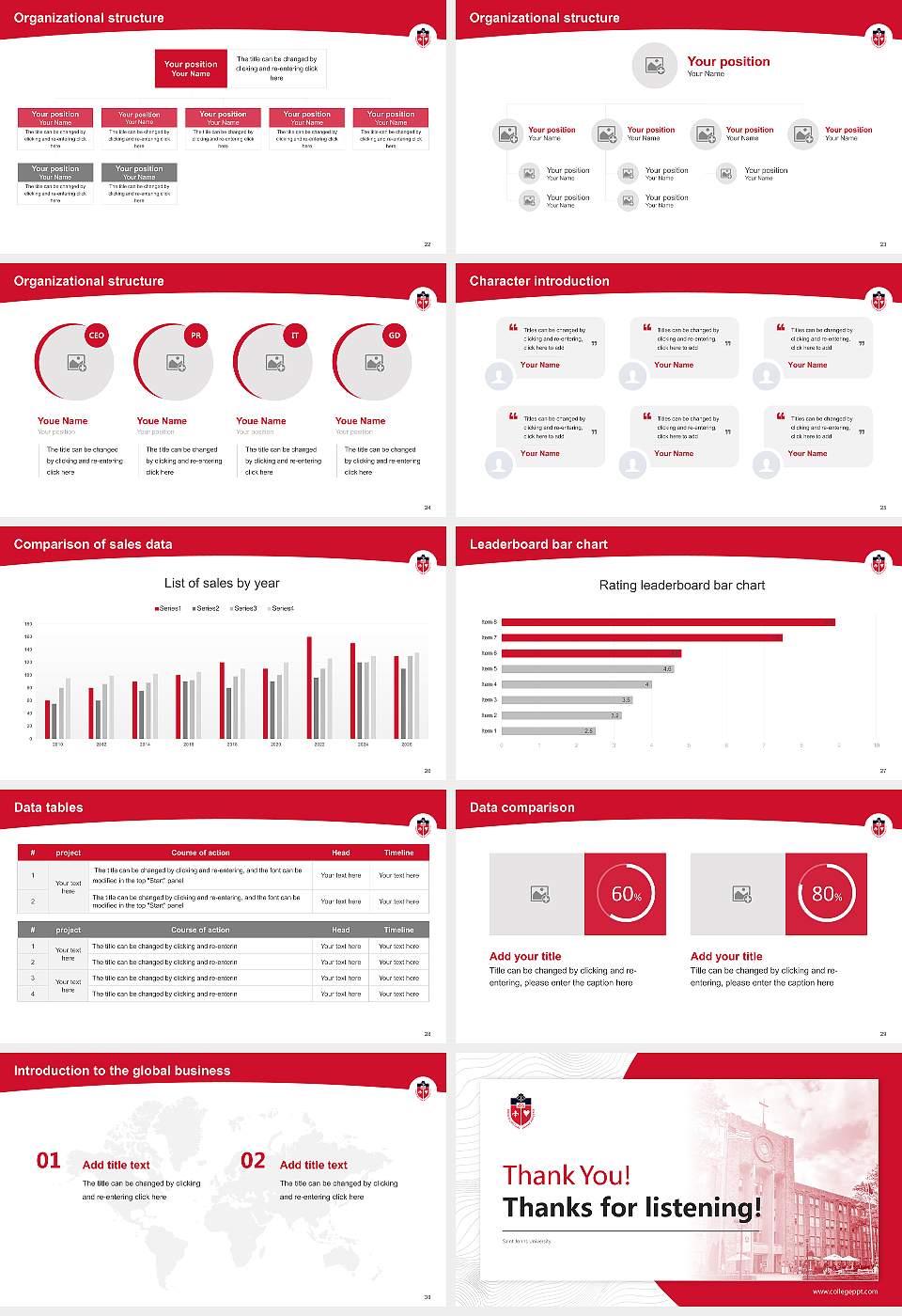 Saint Johns University Academic Presentation/Research Findings Report PPT Template16:9 ratio PPT effect preview image4