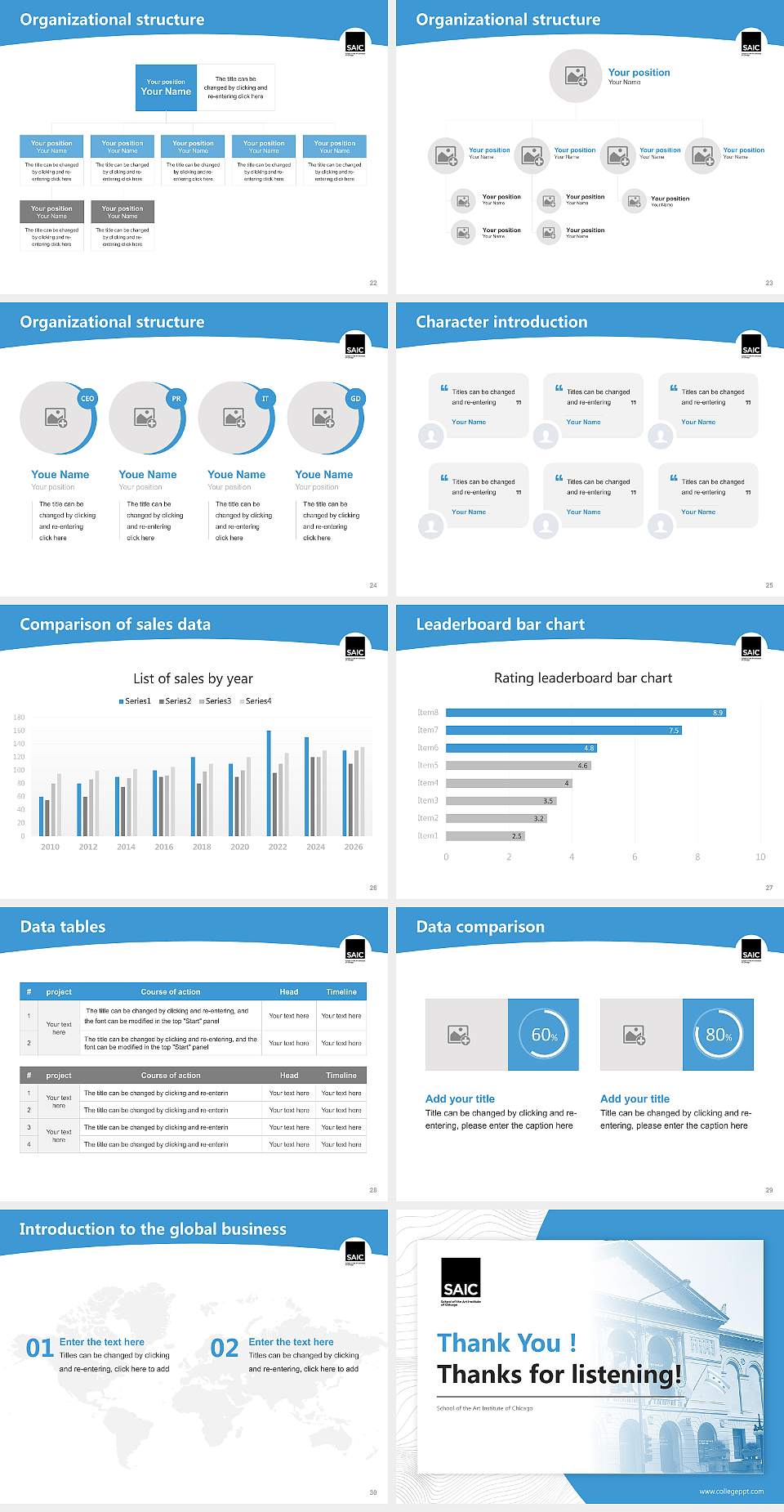 School of the Art Institute of Chicago Academic Presentation/Research Findings Report PPT Template4:3 ratio PPT effect preview image4