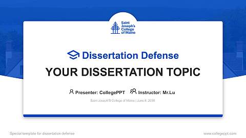 Saint Joseph’S College of Maine Graduation Thesis Defense PPT Template