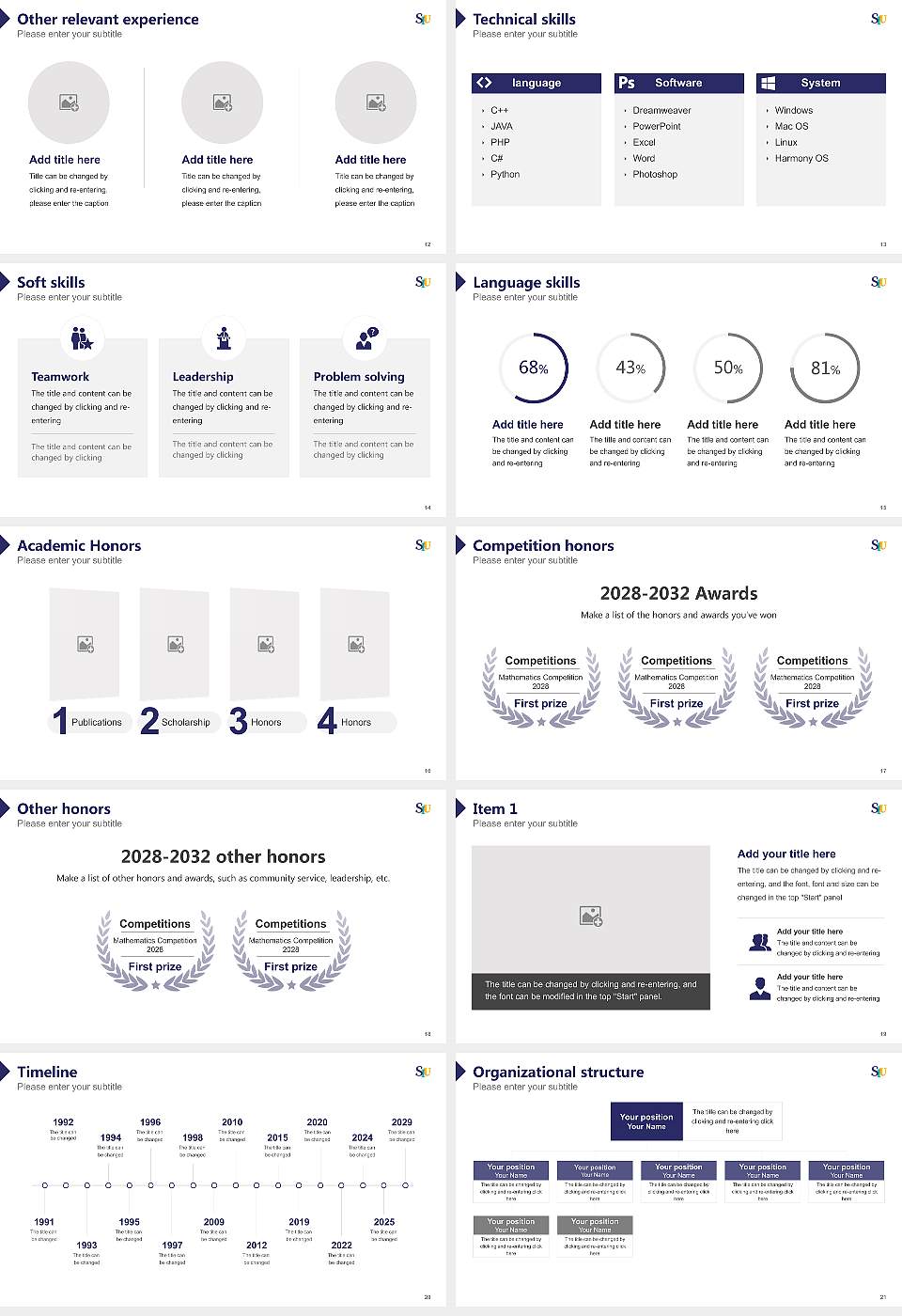 San Ignacio University Resume PPT Template16:9 ratio PPT effect preview image3