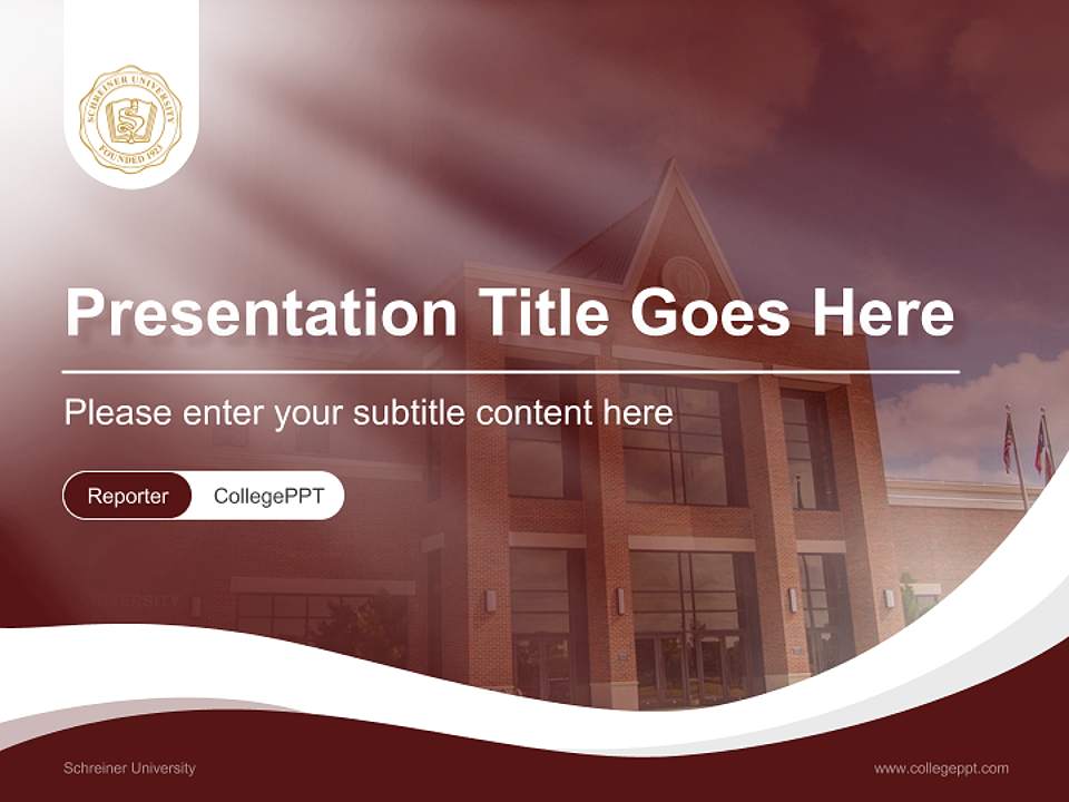 Schreiner University Lecture Sharing and Networking Event PPT Template4:3 ratio PPT effect preview image4