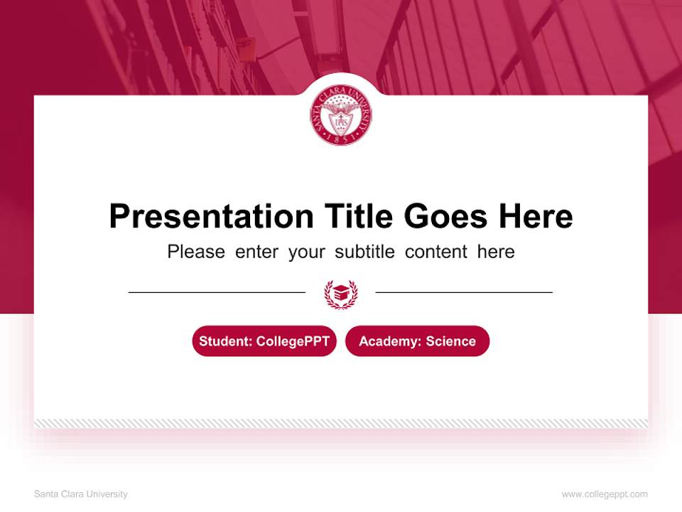 Santa Clara University National Scholarship Defense PPT Template4:3 ratio PPT effect preview image4
