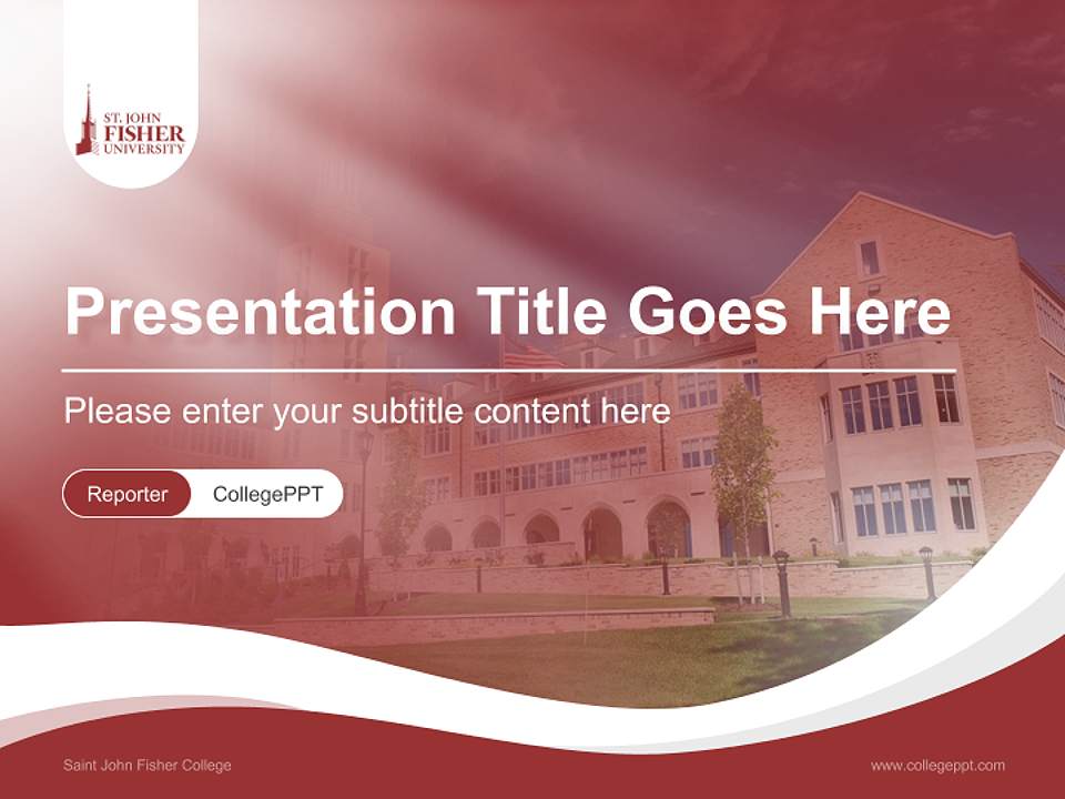 Saint John Fisher College Lecture Sharing and Networking Event PPT Template4:3 ratio PPT effect preview image4