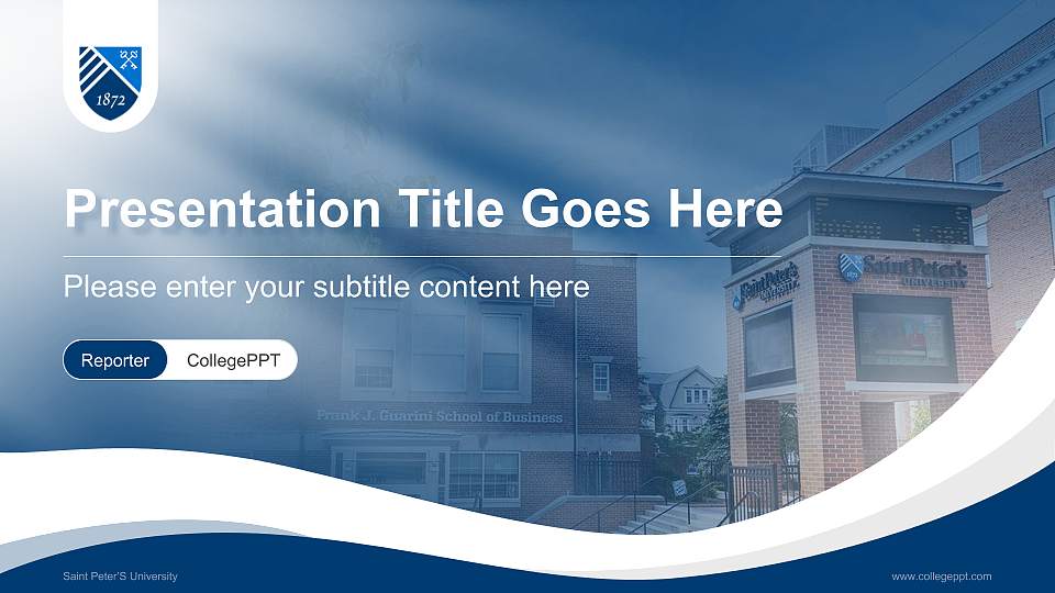 Saint Peter’S University Lecture Sharing and Networking Event PPT Template16:9 ratio PPT effect preview image