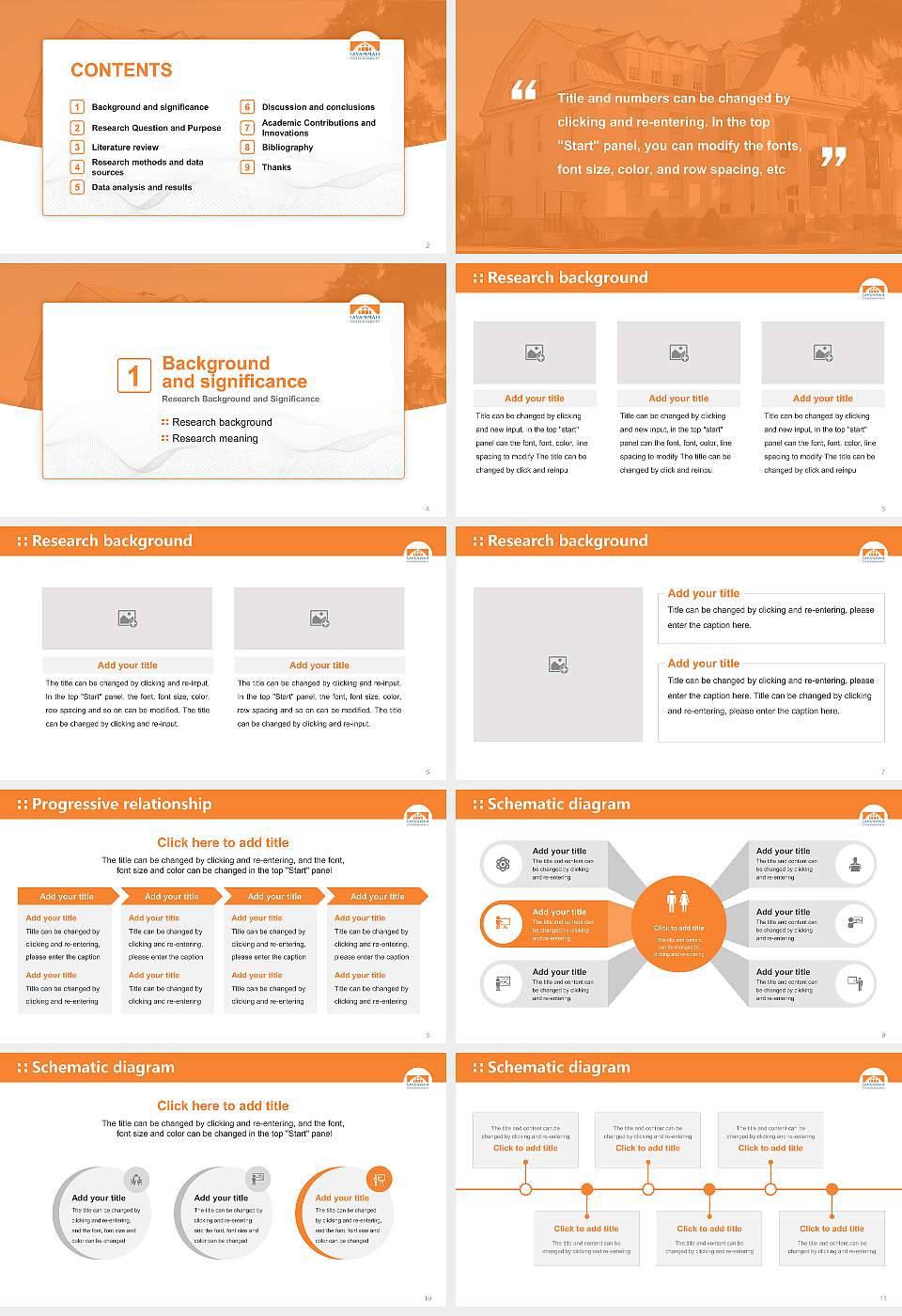 Savannah State University Graduation Thesis Defense PPT Template16:9 ratio PPT effect preview image2