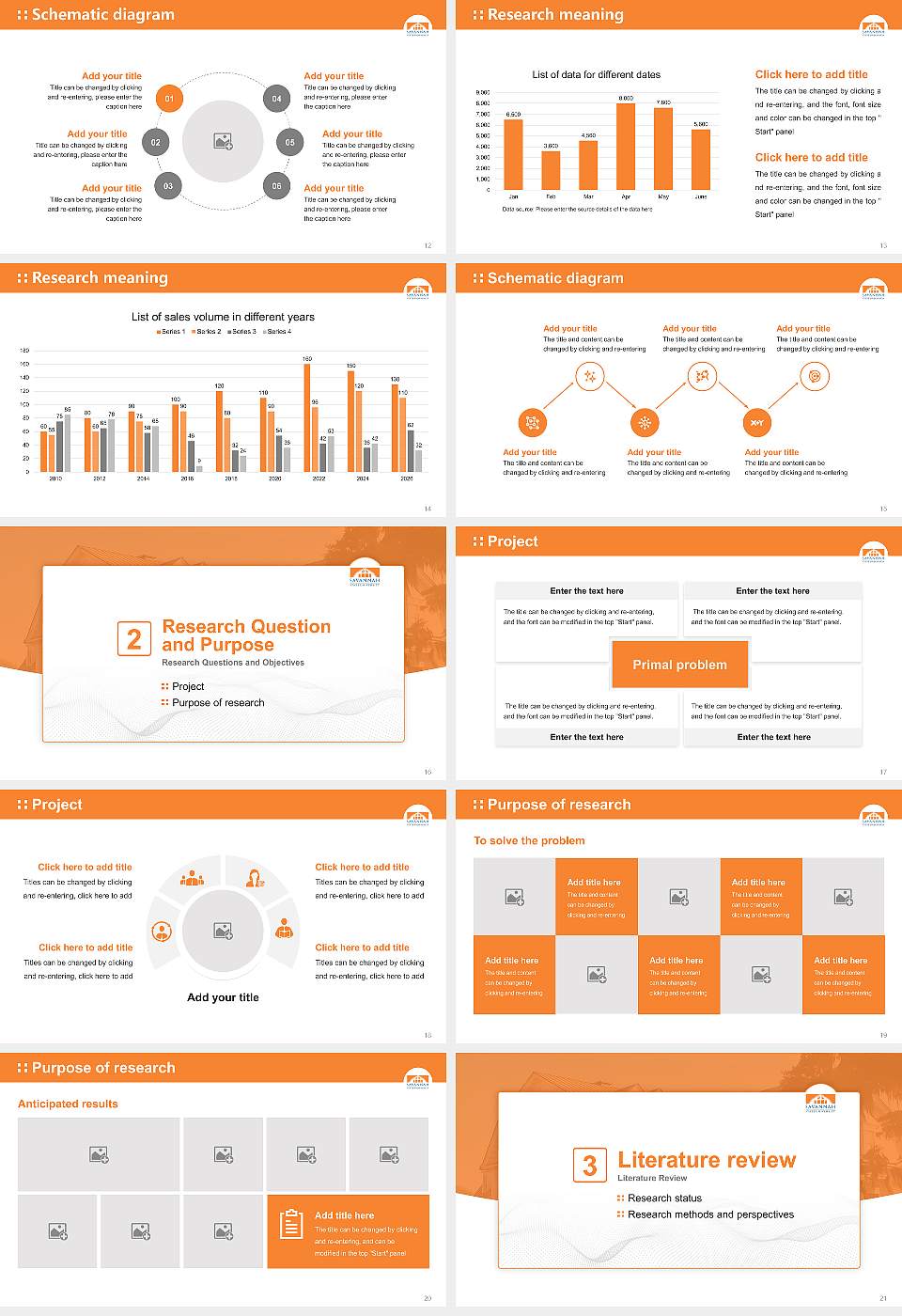 Savannah State University Graduation Thesis Defense PPT Template16:9 ratio PPT effect preview image3