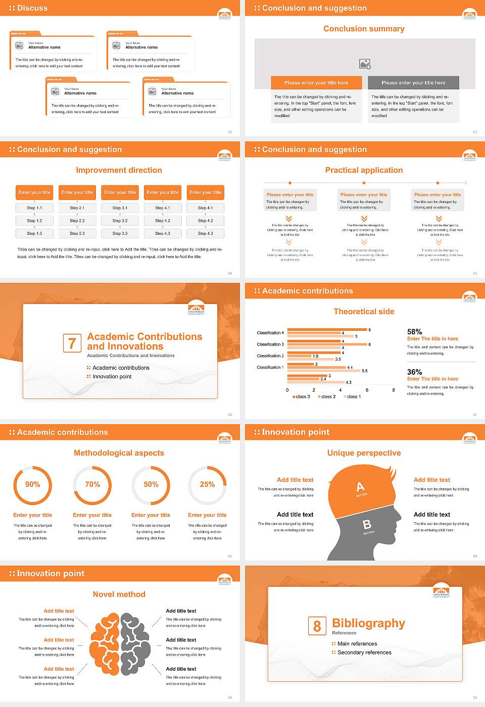Savannah State University Graduation Thesis Defense PPT Template16:9 ratio PPT effect preview image6