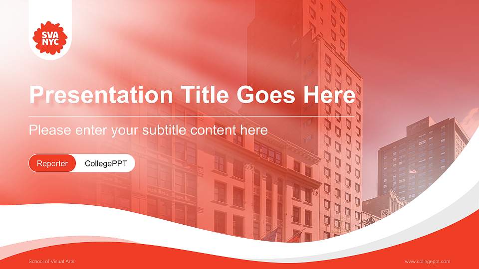 School of Visual Arts Lecture Sharing and Networking Event PPT Template16:9 ratio PPT effect preview image