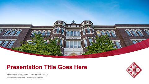 Saint Martin’S University Course/Courseware Creation PPT Template