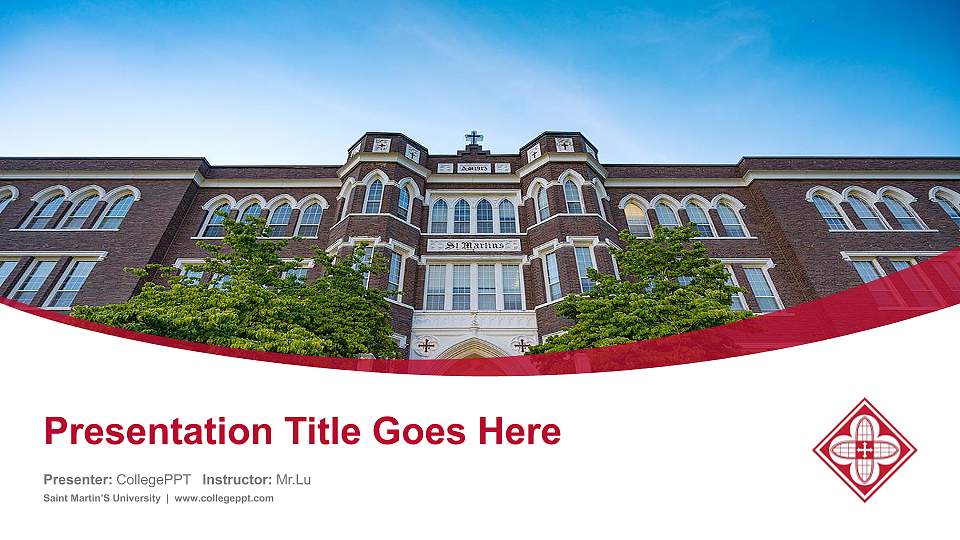 Saint Martin’S University Course/Courseware Creation PPT Template16:9 ratio PPT effect preview image