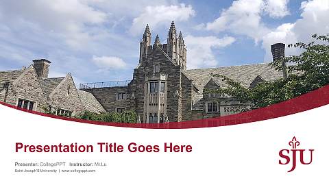 Saint Joseph’S University Course/Courseware Creation PPT Template