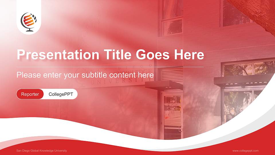 San Diego Global Knowledge University Lecture Sharing and Networking Event PPT Template16:9 ratio PPT effect preview image