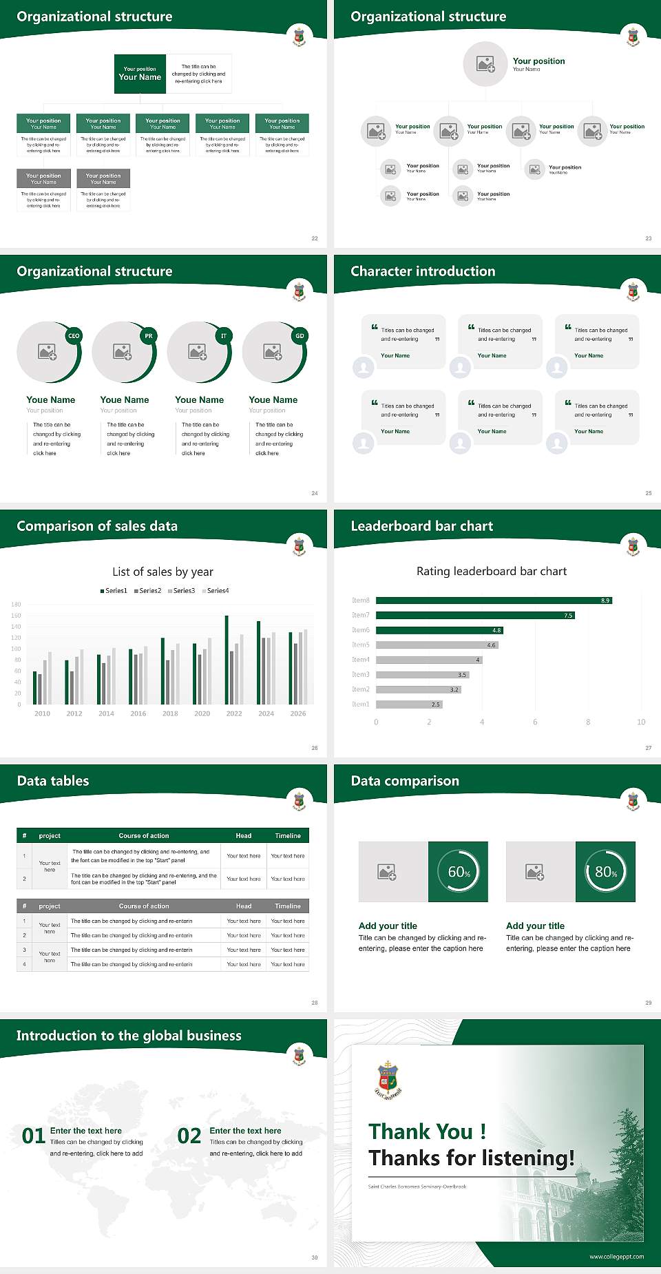 Saint Charles Borromeo Seminary-Overbrook Academic Presentation/Research Findings Report PPT Template4:3 ratio PPT effect preview image4