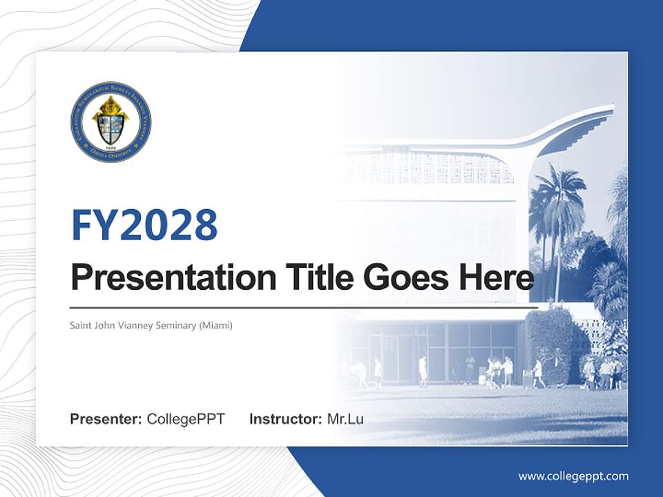 Saint John Vianney Seminary (Miami) Academic Presentation/Research Findings Report PPT Template4:3 ratio PPT effect preview image5