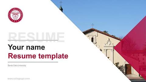 Santa Clara University Resume PPT Template