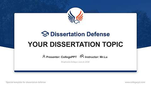 Shepherds College Graduation Thesis Defense PPT Template