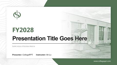 Seattle Institute of East Asian Medicine Academic Presentation/Research Findings Report PPT Template
