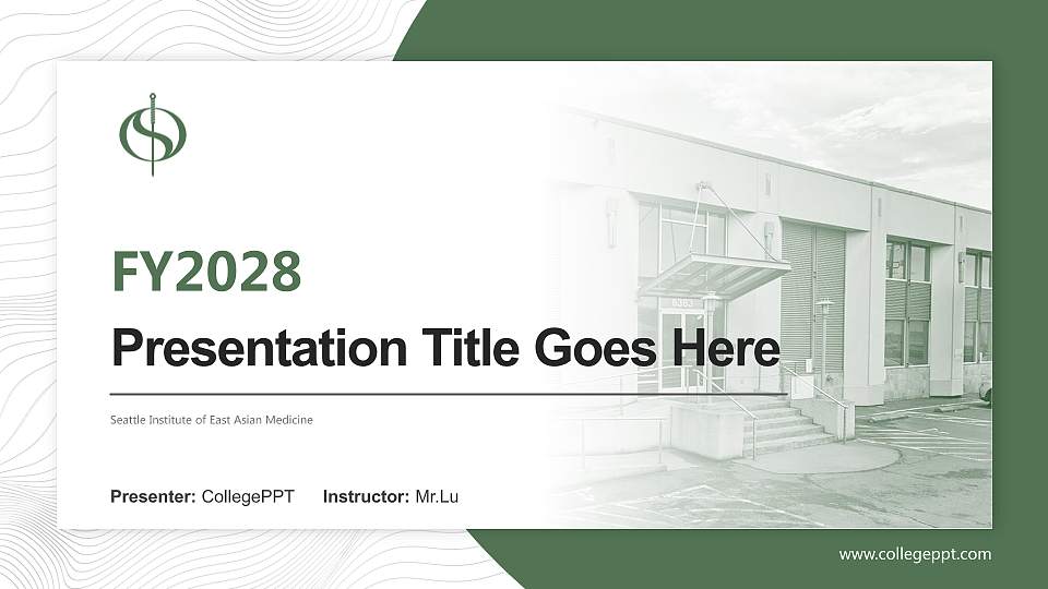 Seattle Institute of East Asian Medicine Academic Presentation/Research Findings Report PPT Template16:9 ratio PPT effect preview image