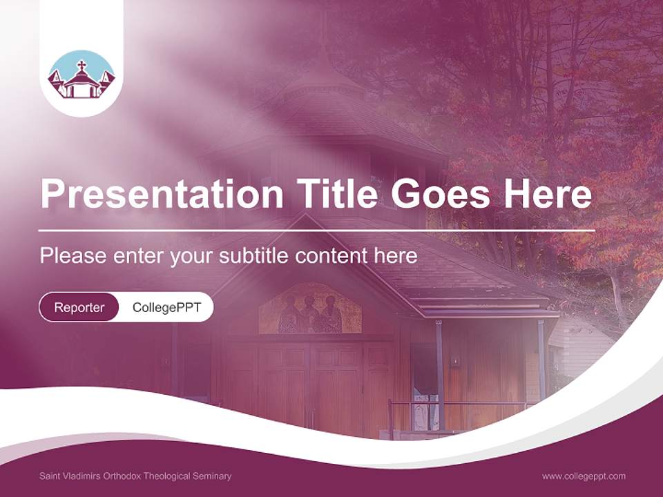 Saint Vladimirs Orthodox Theological Seminary Lecture Sharing and Networking Event PPT Template4:3 ratio PPT effect preview image4