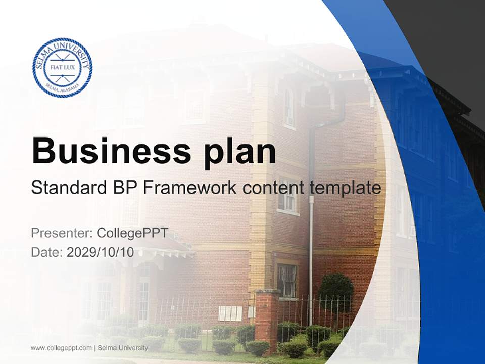 Selma University Competition/Entrepreneurship Contest PPT Template4:3 ratio PPT effect preview image9