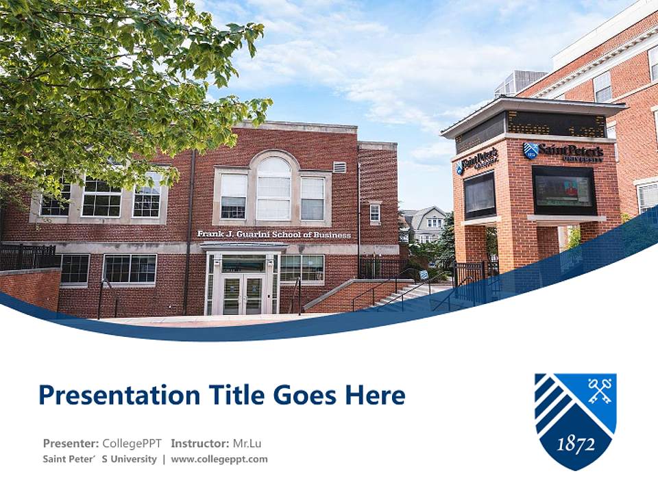 Saint Peter’S University Course/Courseware Creation PPT Template4:3 ratio PPT effect preview image5