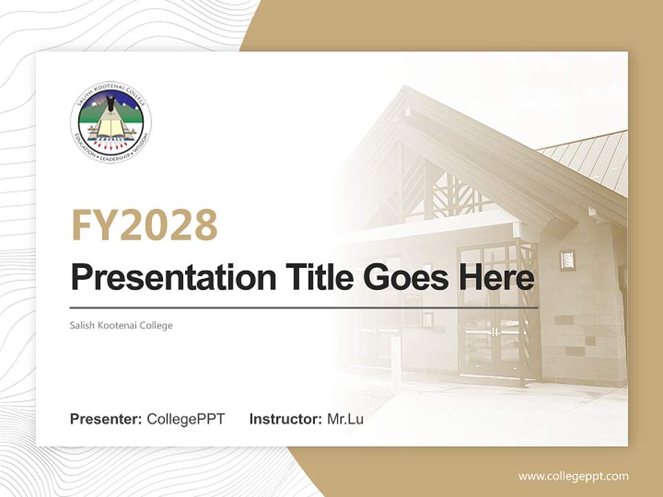 Salish Kootenai College Academic Presentation/Research Findings Report PPT Template4:3 ratio PPT effect preview image5