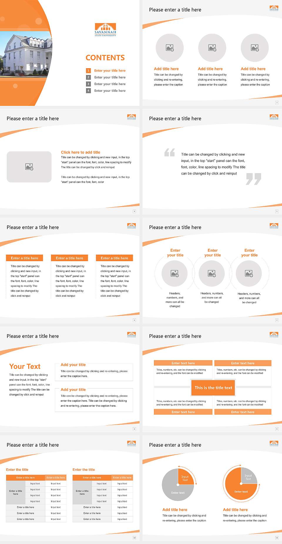 Savannah State University Course/Courseware Creation PPT Template4:3 ratio PPT effect preview image2