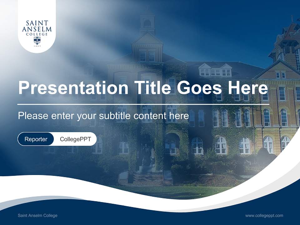 Saint Anselm College Lecture Sharing and Networking Event PPT Template4:3 ratio PPT effect preview image4