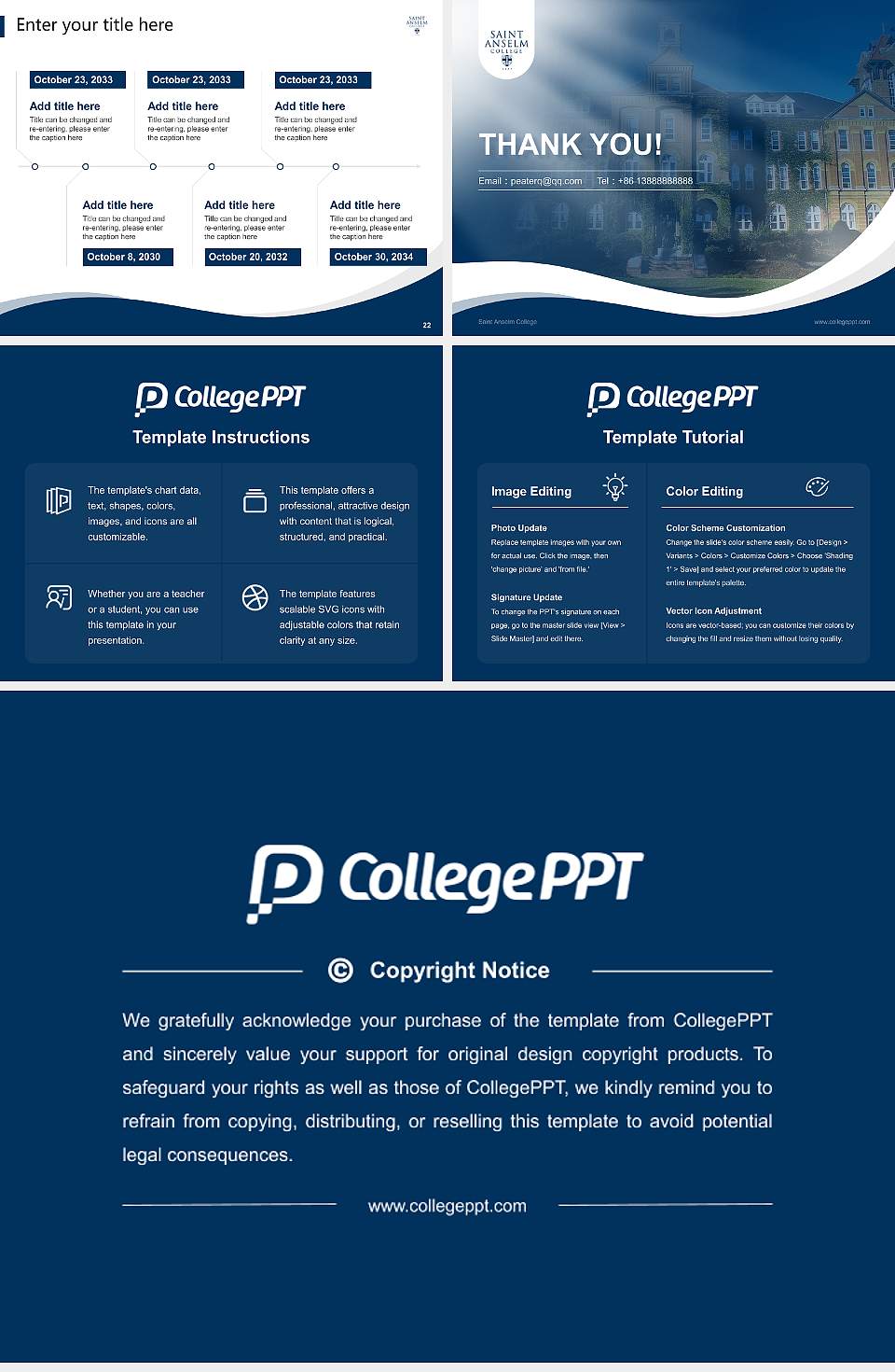 Saint Anselm College Lecture Sharing and Networking Event PPT Template4:3 ratio PPT effect preview image4