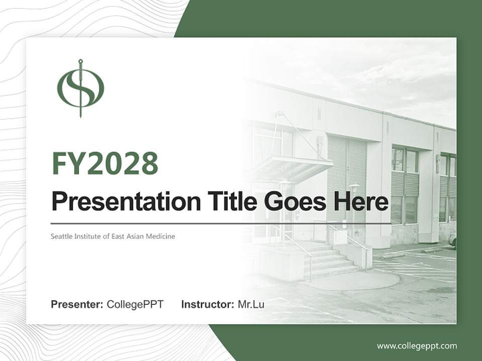 Seattle Institute of East Asian Medicine Academic Presentation/Research Findings Report PPT Template4:3 ratio PPT effect preview image5