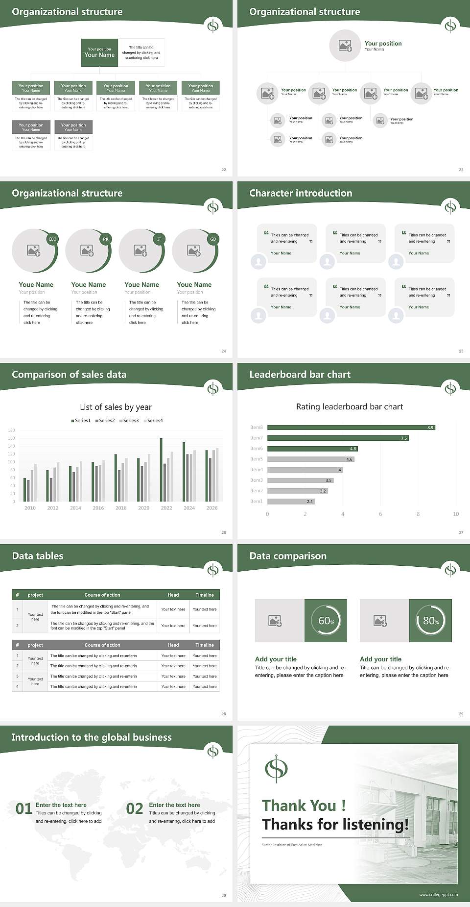 Seattle Institute of East Asian Medicine Academic Presentation/Research Findings Report PPT Template4:3 ratio PPT effect preview image4