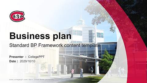 Saint Cloud State University Competition/Entrepreneurship Contest PPT Template