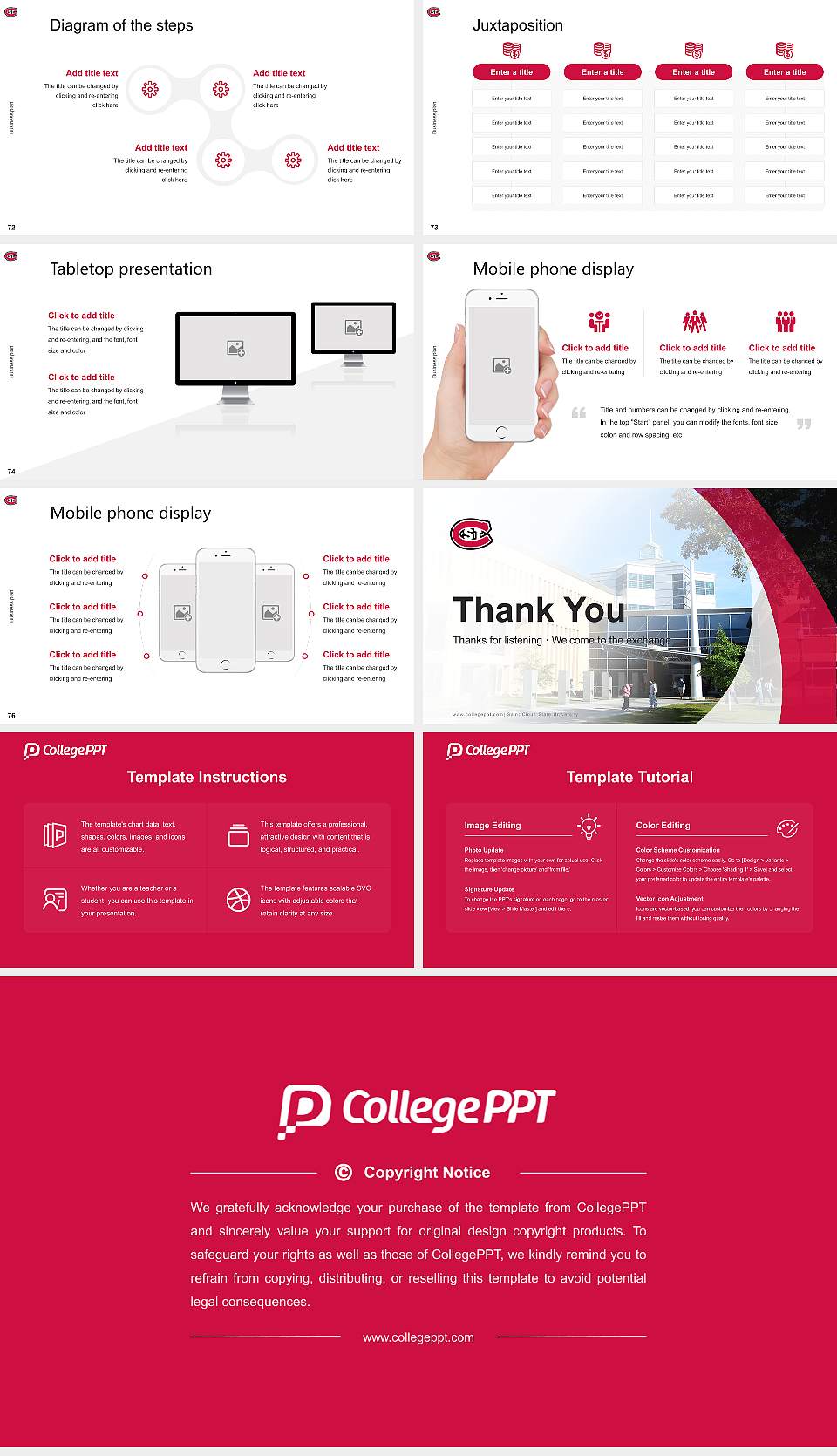 Saint Cloud State University Competition/Entrepreneurship Contest PPT Template16:9 ratio PPT effect preview image9