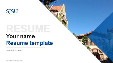 San Jose State University Resume PPT Template