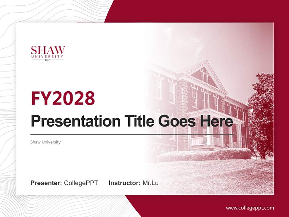 Shaw University Academic Presentation/Research Findings Report PPT Template4:3 ratio PPT effect preview image5
