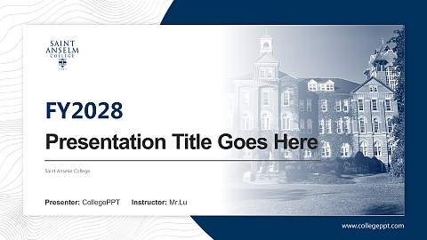 Saint Anselm College Academic Presentation/Research Findings Report PPT Template