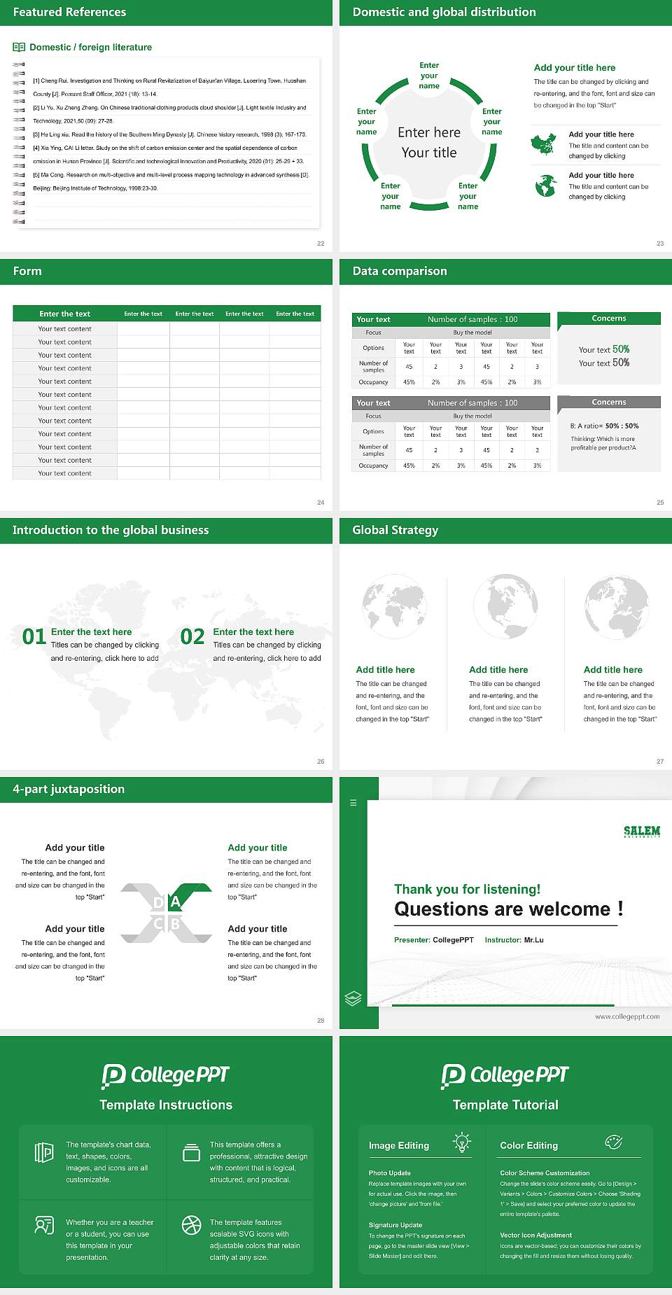 Salem University Thesis Proposal/Graduation Defense PPT Template4:3 ratio PPT effect preview image4