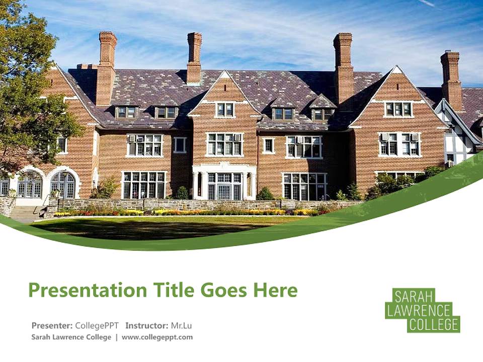 Sarah Lawrence College Course/Courseware Creation PPT Template4:3 ratio PPT effect preview image5