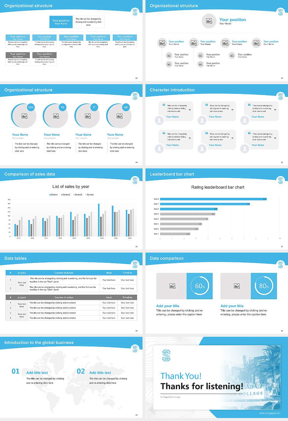 San Diego Christian College Academic Presentation/Research Findings Report PPT Template16:9 ratio PPT effect preview image4