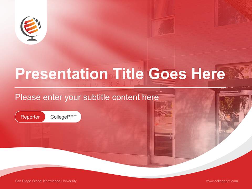 San Diego Global Knowledge University Lecture Sharing and Networking Event PPT Template4:3 ratio PPT effect preview image4