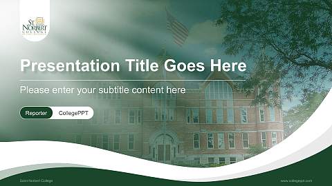 Saint Norbert College Lecture Sharing and Networking Event PPT Template