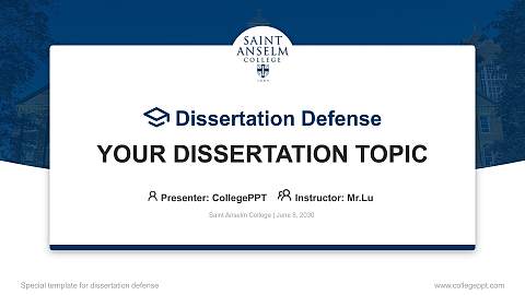 Saint Anselm College Graduation Thesis Defense PPT Template